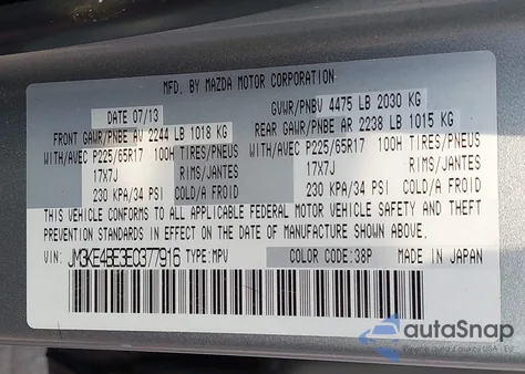 2014 Mazda Cx-5 Sport from USA, damaged, VIN JM3KE4BE3E0377916